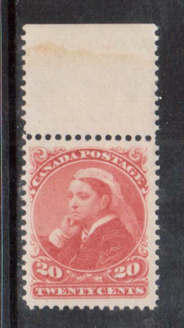 Canada #46 VF/NH Top Margin Copy **With Certificate**