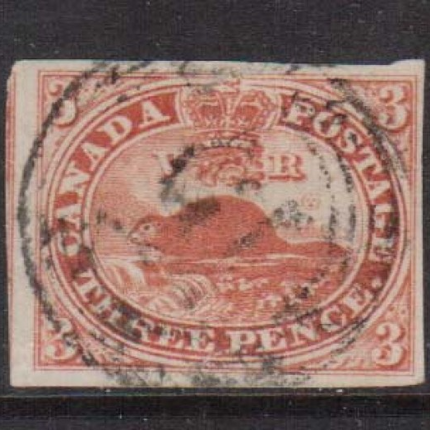 Canada #4 VF Used With Ideal 4 Ring 15 Guelph Cancel **With Cert.**
