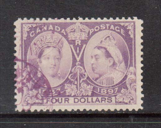 Canada #64 VF Used With Purple Magenta Cancel **With Certificate**