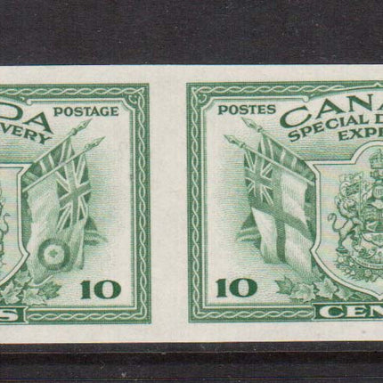 Canada #E10a XF/NH Imperforate Pair  **With Certificate**