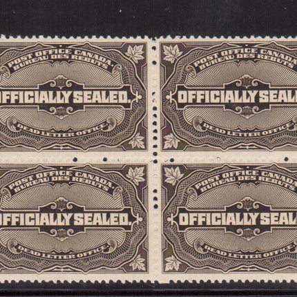Canada #OX4 XF Mint Block **With Certificate**