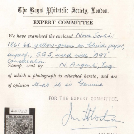 Nova Scotia #4 VF Used With Rare A97 Cancel **With Certificate**