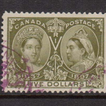 Canada #65 XF With Purple CDS Cancel **With Cert.**