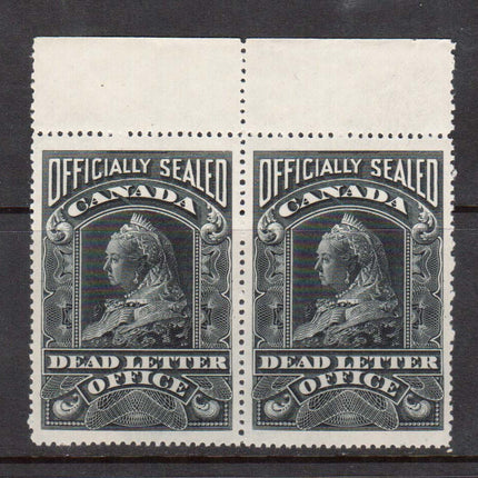 Canada #OX3 NH Mint Superb Top Margin Pair **With Cert.**