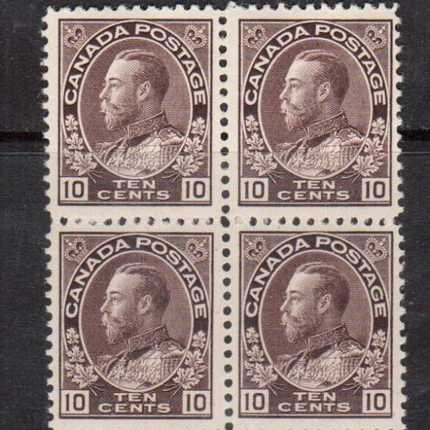Canada #116 VF/NH Block **With Certificate**