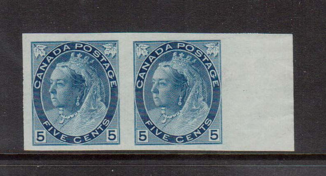 Canada #79a XF Mint Imperf Pair **With Certificate**