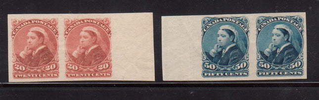 Canada #46a & #47a XF Mint Imperf Pair Set