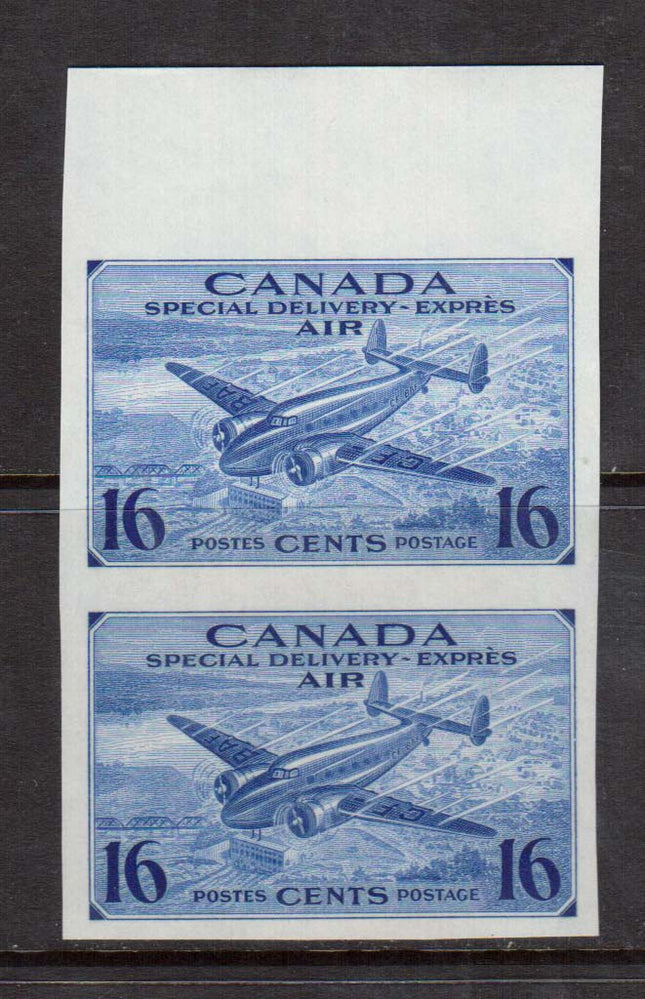 Canada #CE1a XF/NH Imperf Pair **With Certificate**