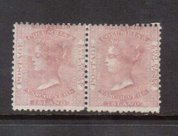 British Columbia #2 Mint Scarce Pair **With Certificate**