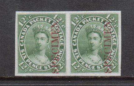 Canada #18Pi XF Proof Pair On India Paper
