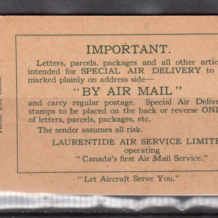 Canada #CL2a XF Mint Complete Booklet