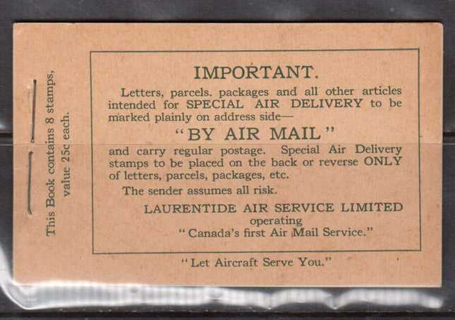 Canada #CL2a XF Mint Complete Booklet