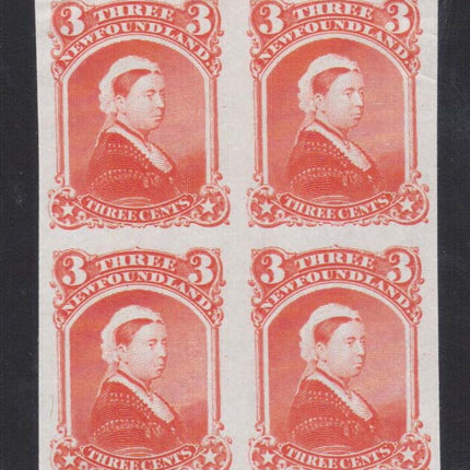 Newfoundland #33P XF Proof Block On India Paper