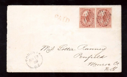 Canada #4xii #4 XF Used Pair On Cover **With Certificate**