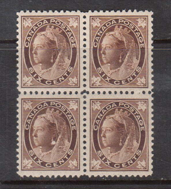 Canada #71 XF/NH Block **With Certificate**