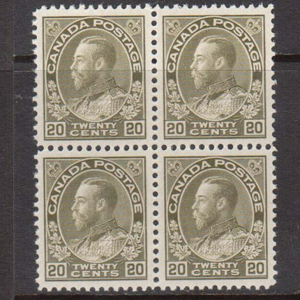 Canada #119 XF/NH Block Gem **With Certificate**