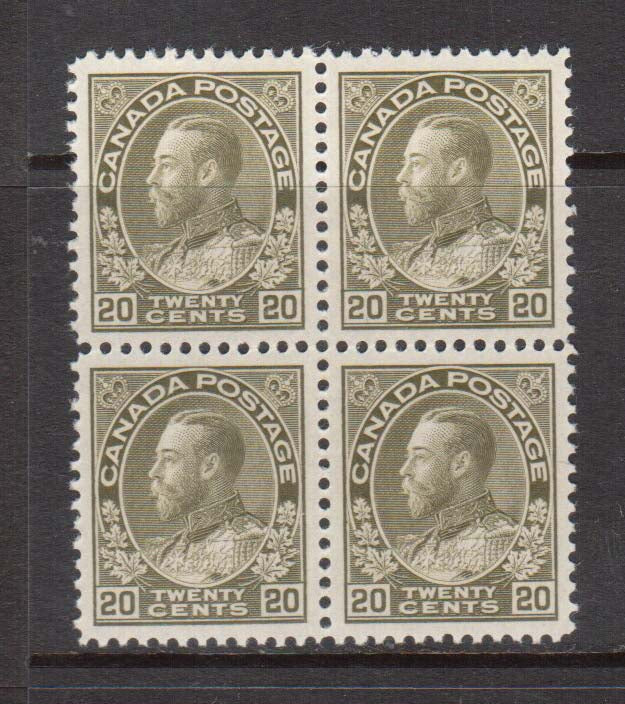 Canada #119 XF/NH Block Gem **With Certificate**