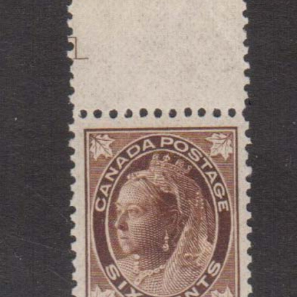 Canada #71 VF+/NH With Plate # In Margin **With Cert.**