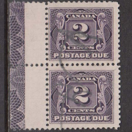 Canada #J2 Lathework D In Used Pair **With Certificate**