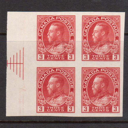 Canada #138i XF/NH Pyramid Block Of Four