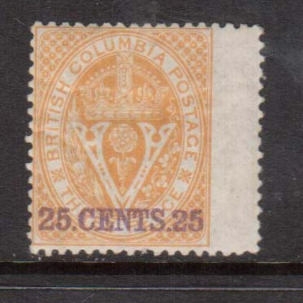 British Columbia #11 Mint Wing Margin Copy **With Certificate**