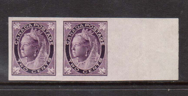 Canada #68i XF Mint Imperf Pair **With Certificate**