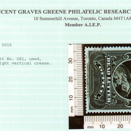 Newfoundland #OX1 XF Used **With Certificate**