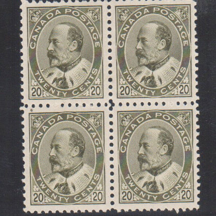 Canada #94 XF Mint Block **With Certificate**
