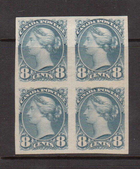 Canada #44d XF Mint Imperf Block **With Certificate**