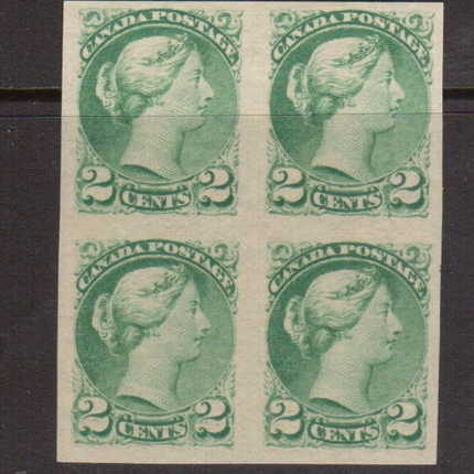 Canada #36iii XF Mint Imperf Block **With Certificate**