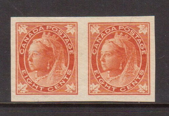 Canada #72a XF/NH Imperf Pair **With Certificate**