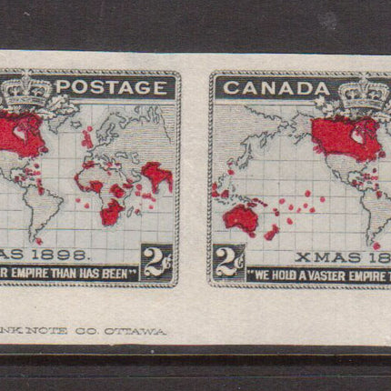 Canada #85a XF Imperf Pair Showing Full ABN Imprint