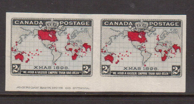 Canada #85a XF Imperf Pair Showing Full ABN Imprint