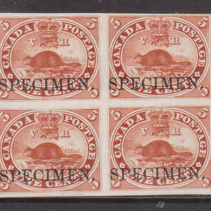 Canada #15TCiv VF Plate Proof Block On India Paper
