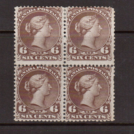 Canada #27v Mint Block **With Certificate**