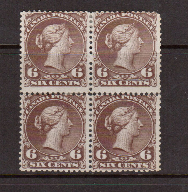 Canada #27v Mint Block **With Certificate**