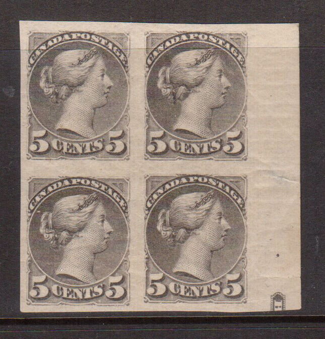 Canada #42a XF Mint Imperf Block