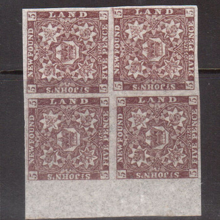 Newfoundland #19b XF/NH Block **With Certificate**