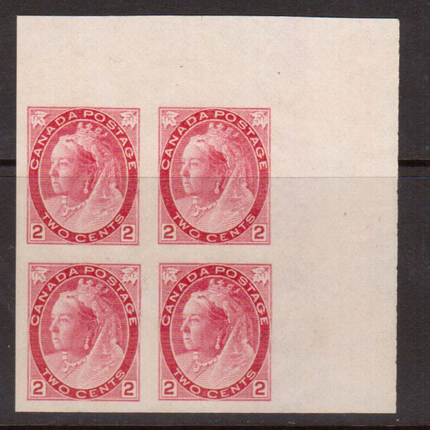 Canada #77d XF Mint UR Imperf Block **With Certificate**