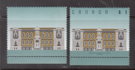 Canada #1375a XF/NH Missing Dark Blue Inscriptions **With Cert.**