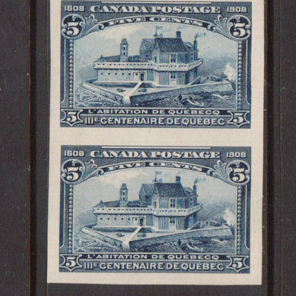 Canada #99ii XF Mint Imperforate Pair **With Certificate**