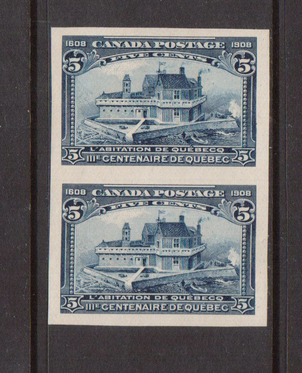 Canada #99ii XF Mint Imperforate Pair **With Certificate**