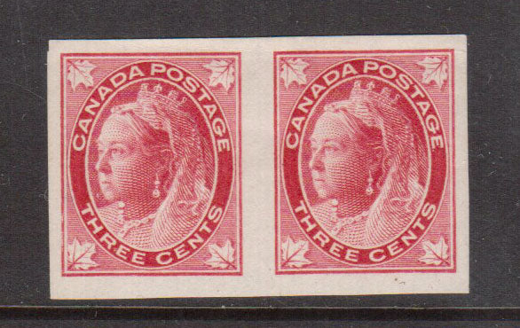 Canada #69a XF Mint Imperf Pair **With Certificate**