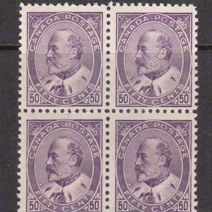 Canada #95 Mint NH Block **With Certificate**