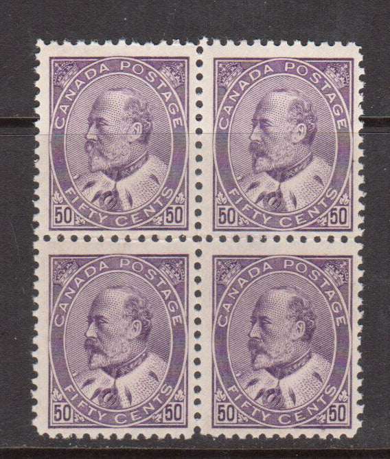 Canada #95 Mint NH Block **With Certificate**