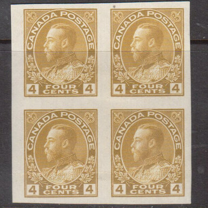 Canada #110a XF Mint Imperforate Block