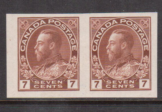 Canada #114a XF Mint Imperf Pair