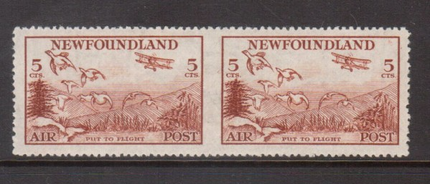 Newfoundland #CL13b XF Mint Imperf Pair **With Certificate**