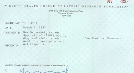 New Brunswick #3 Used On Cover To Yarmouth NS **With Certificate**