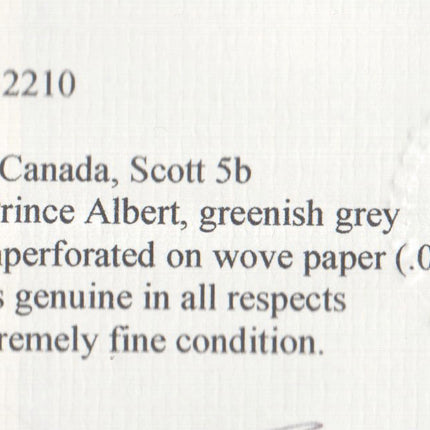 Canada #5b Used Superb Huge Margin Gem **With Certificate**